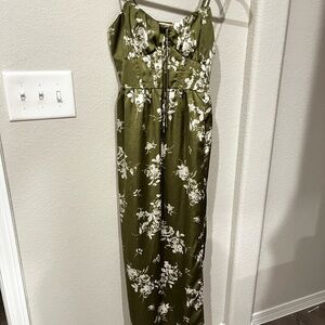 Inspired Hearts Olive Floral Maxi Dress